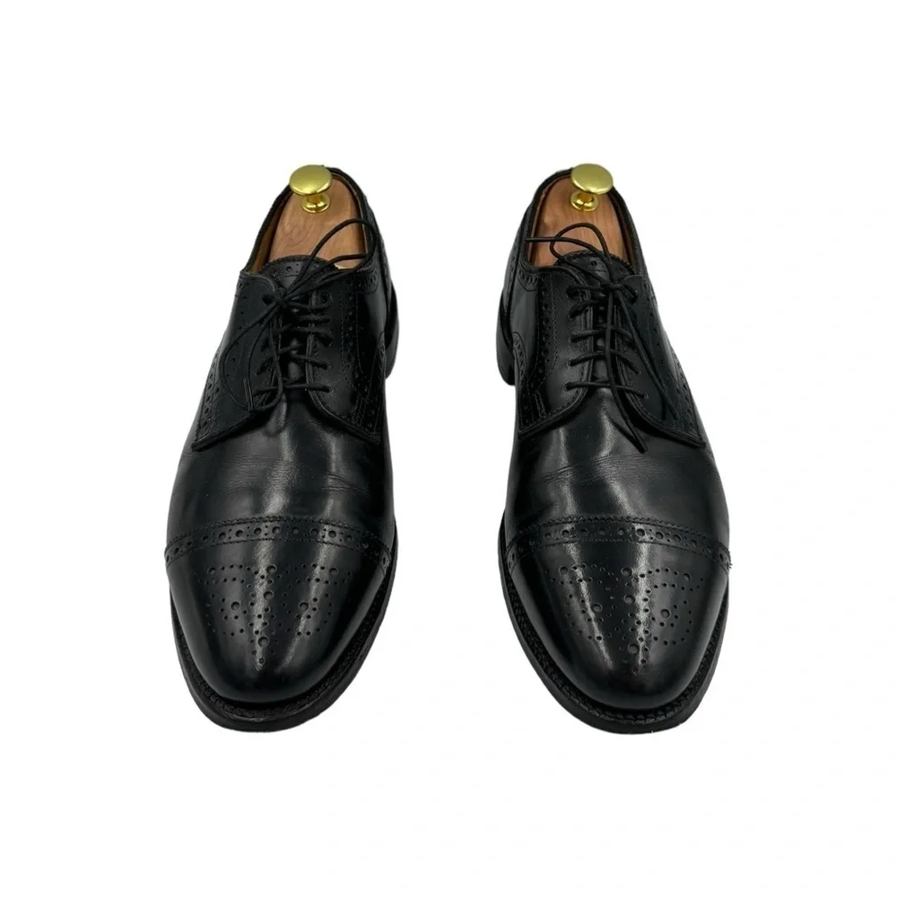 ALLEN EDMONDS Sanford Cap Toe Derby Oxford Dress Shoe Black 8.5D